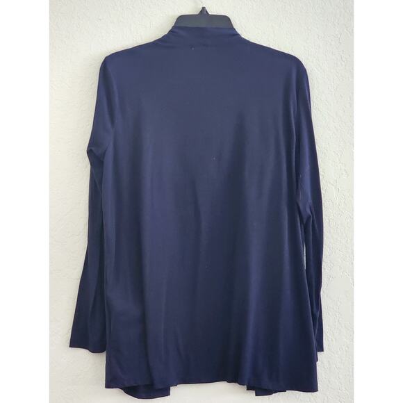 TOP/CARDIGAN & ATTACHED TANK-WHITE STAG-Navy Blue-Sequins-Long Sleeve-Size 12-14 - Picture 2 of 15